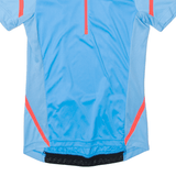 CRANE Cycling Full Zip Mens Jersey Blue High Neck S