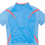 CRANE Cycling Full Zip Mens Jersey Blue High Neck S