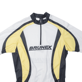 BRUNEX Cycling Shirt Mens Jersey Yellow 1/2 Zip L