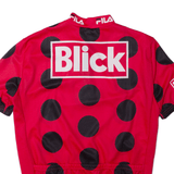 FILA Cycling Shirt Mens Jersey Red 1/4 Zip M