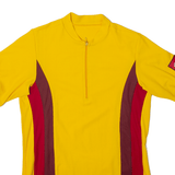 Cycling Shirt Mens Jersey Yellow 1/2 Zip S