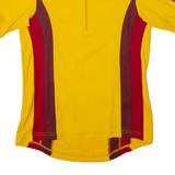 Cycling Shirt Mens Jersey Yellow 1/2 Zip S