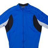 ENDURA Cycling Shirt Full Zip Mens Jersey Blue High Neck M