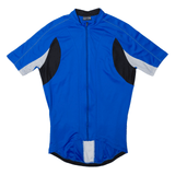 ENDURA Cycling Shirt Full Zip Mens Jersey Blue High Neck M
