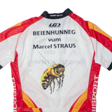 Cycling Shirt Full Zip Mens Jersey Red High Neck L