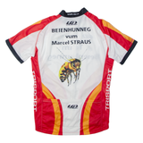 Cycling Shirt Full Zip Mens Jersey Red High Neck L