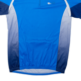 Cycling Shirt Mens Jersey Blue 1/4 Zip M