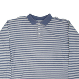 JACK MORGAN Mens Polo Shirt Blue Striped Long Sleeve XL
