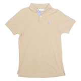 POLO CLUB Mens Polo Shirt Beige S