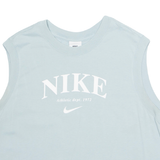 NIKE Cropped Womens Vest Blue Sleeveless XL