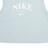 NIKE Cropped Womens Vest Blue Sleeveless XL