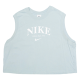 NIKE Cropped Womens Vest Blue Sleeveless XL