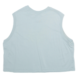 NIKE Cropped Womens Vest Blue Sleeveless XL