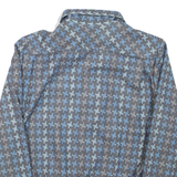 Womens Blazer Jacket Blue Geometric L