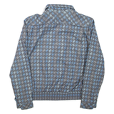 Womens Blazer Jacket Blue Geometric L