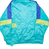 Mens Rain Jacket Blue Hooded L