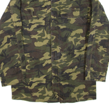 Mens Military Jacket Green Camouflage XS