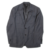Mens Blazer Jacket Grey Wool L