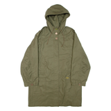 Mens Parka Jacket Green Hooded XL