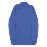 DORO SUISSE Mens T-Shirt Blue Long Sleeve Roll Neck Viscose S