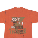 LOFFLER Reach The Top Biking Mens Jersey Orange 90s 1/4 Zip M