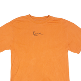 KARL KANI Mens T-Shirt Orange Crew Neck M
