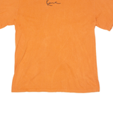 KARL KANI Mens T-Shirt Orange Crew Neck M
