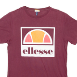 ELLESSE Mens T-Shirt Maroon XS