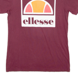 ELLESSE Mens T-Shirt Maroon XS