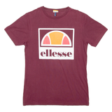 ELLESSE Mens T-Shirt Maroon XS