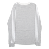 ADIDAS Womens T-Shirt Grey Long Sleeve UK 8