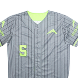 Allen Mens Jersey Grey Button Neck L