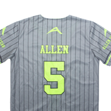 Allen Mens Jersey Grey Button Neck L