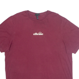 ELLESSE Womens T-Shirt Maroon L