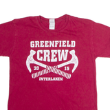 GILDAN Greenfield Crew Mens T-Shirt Red M