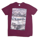 GILDAN Prague Mens T-Shirt Maroon M