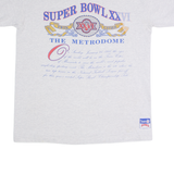 NUTMEG Super Bowl XXVI Mens T-Shirt Grey USA XL