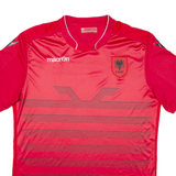 MACRON Fshf Albania Mens Football Shirt Jersey Red XL