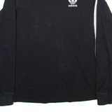 ADIDAS Womens T-Shirt Black Long Sleeve UK 8
