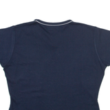 REEBOK Womens T-Shirt Blue V-Neck UK 12