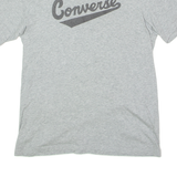 CONVERSE Mens T-Shirt Grey Crew Neck S