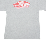 VANS Classic Fit Womens T-Shirt Grey Crew Neck M