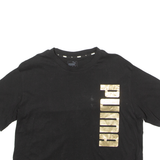 PUMA Womens T-Shirt Black Crew Neck L