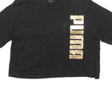 PUMA Womens T-Shirt Black Crew Neck L