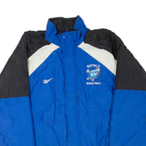 REEBOK Buffalo Basketball Mens Jacket Blue Nylon USA Colourblock 2XL