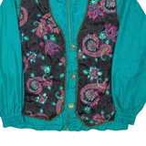 BOCOO Womens Jacket Green Nylon Paisley L