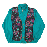 BOCOO Womens Jacket Green Nylon Paisley L