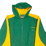 NIKE Packers Mens Jacket Green Nylon USA Hooded Colourblock XL