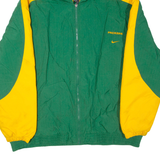 NIKE Packers Mens Jacket Green Nylon USA Hooded Colourblock XL