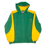 NIKE Packers Mens Jacket Green Nylon USA Hooded Colourblock XL